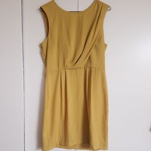 TOPSHOP Mustard Yellow Zip Up Dress